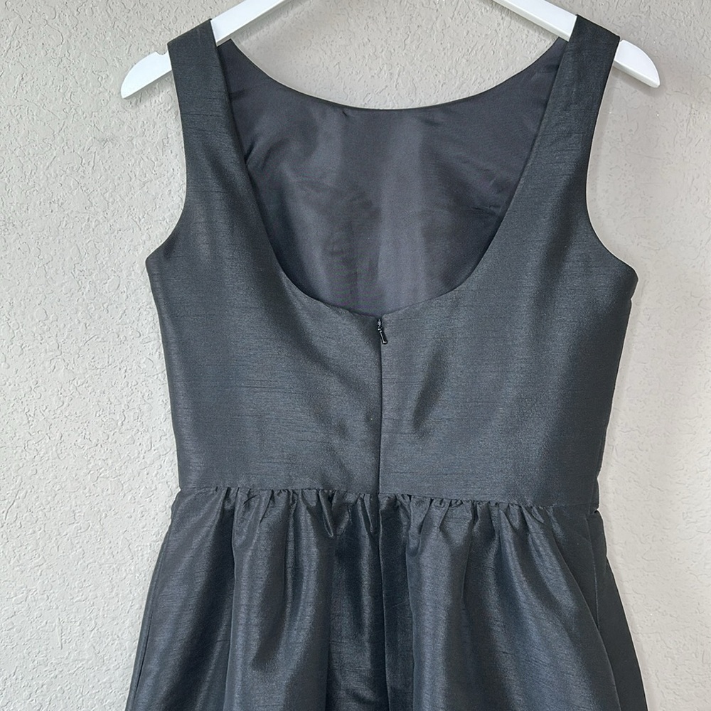 ALFRED SUNG Black Sleeveless Short‎ Bridesmaid Dress Scoop Back By Dessy Size 8 - Picture 6 of 14
